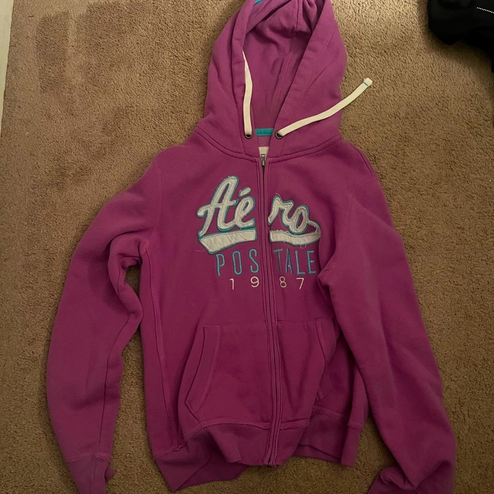Aeropostale Purple and Pink Hoodie